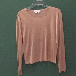 Kay Unger gold lame sweater.